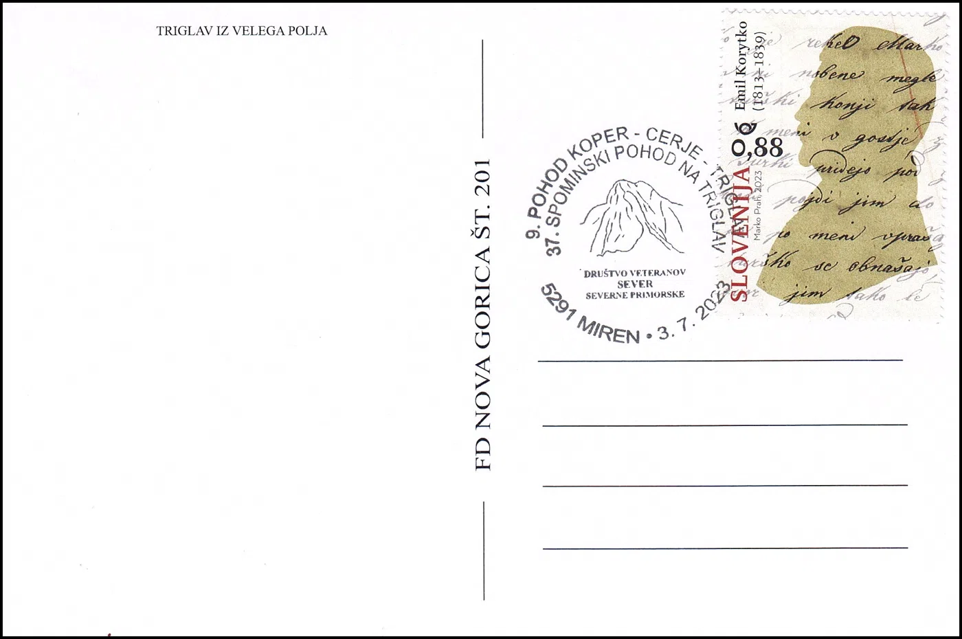 9. POHOD KOPER - CERJE - TRIGLAV, 37. SPOMINSKI POHOD NA TRIGLAV